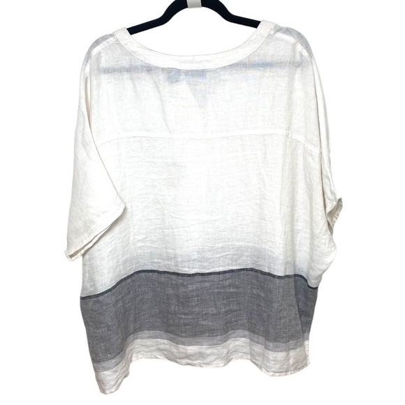 Tahari 100% Linen Blouse‎ - Picture 2 of 7